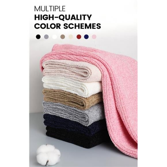 Winter Scarf for Women Soft Chenille Warm Thick Scarf Cold Weather Accessories - Picture 5 of 8